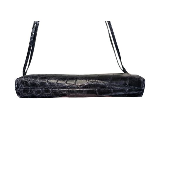 Purse / Tardini / Alligator Leather / Clutch / Shoulder Bag / Black / Authentic - Picture 4 of 12